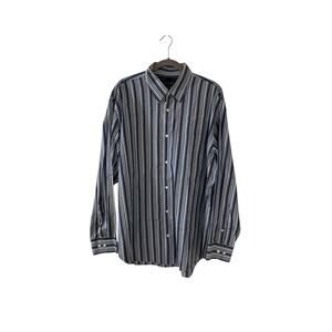 Banana Republic Shades of Blue Striped Dress Shirt XL